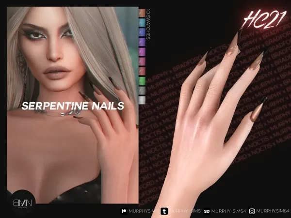 Alpha Serpentine Nails [HC21] - The Sims 4 Custom Content
