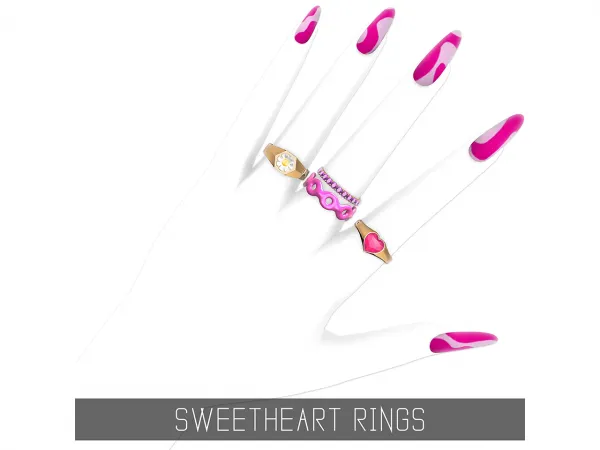 Alpha SWEETHEART RINGS - The Sims 4 Custom Content
