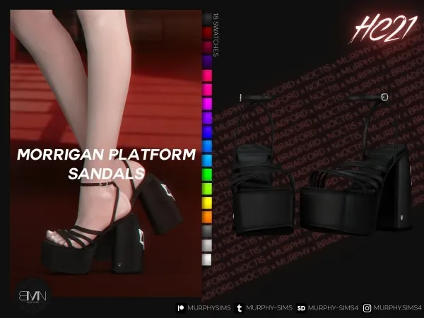 Alpha Morrigan Platform Sandals [HC21] - The Sims 4 Custom Content