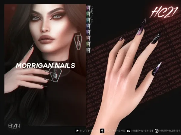 Alpha Morrigan Nails [HC21] - The Sims 4 Custom Content