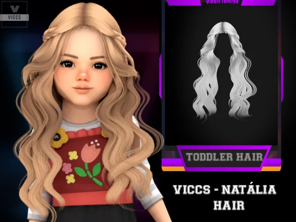 Mix VICCS_NATALIA HAIR FOR TODDLERS - The Sims 4 Custom Content