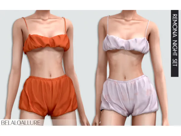 Alpha REMONA NIGHT SET by Belaloallure_cc - The Sims 4 Custom Content