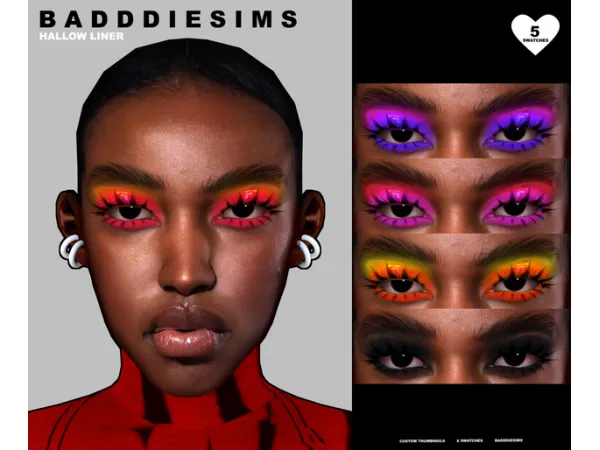 Alpha HALLOW LINER by BADDDIESIMS - The Sims 4 Custom Content