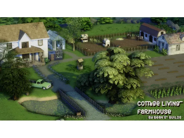 Maxis Match Cottage Living Farmhouse - The Sims 4 Custom Content