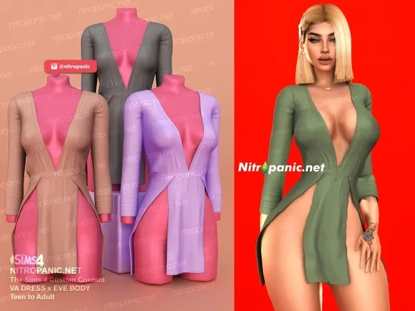 Alpha VA Dress - The Sims 4 Custom Content