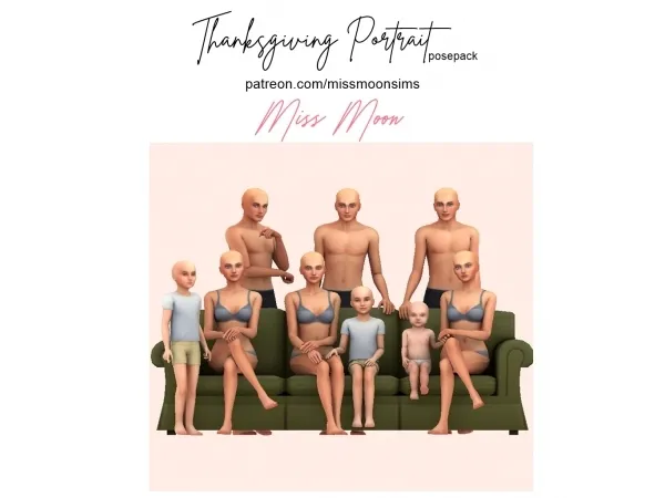 Maxis Match Thanksgiving Portrait - The Sims 4 Custom Content