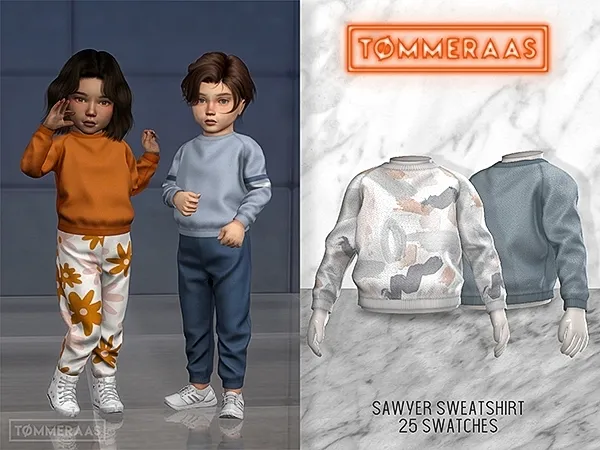 Alpha TØMMERAAS Sawyer Sweatshirt (#21) by tommeraas - The Sims 4 custom content