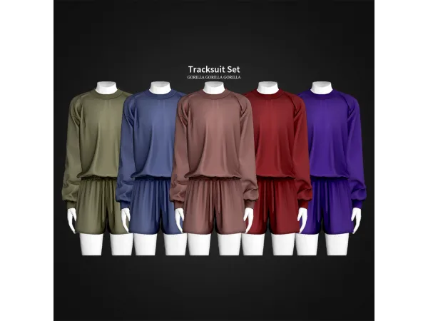 Alpha Tracksuit Set by Gorilla Gorilla Gorilla - The Sims 4 Custom Content