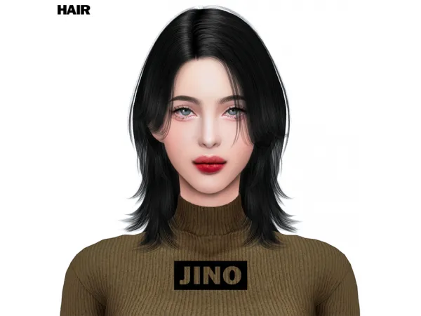 Alpha [JINO] HAIR 09_ver2HQ - The Sims 4 Custom Content