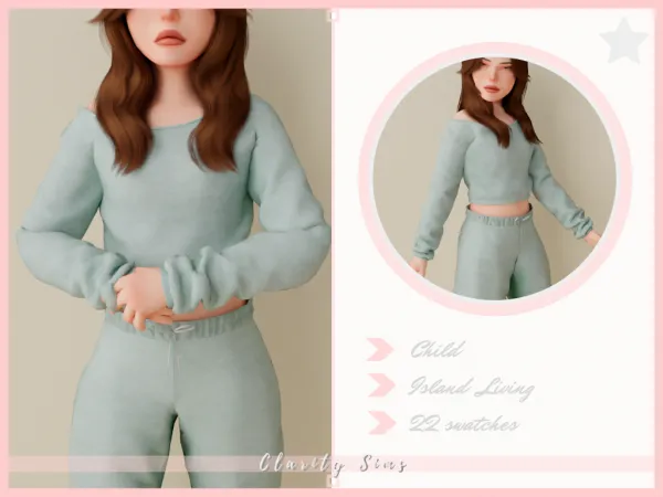Alpha Elen Sweater Child - The Sims 4 Custom Content