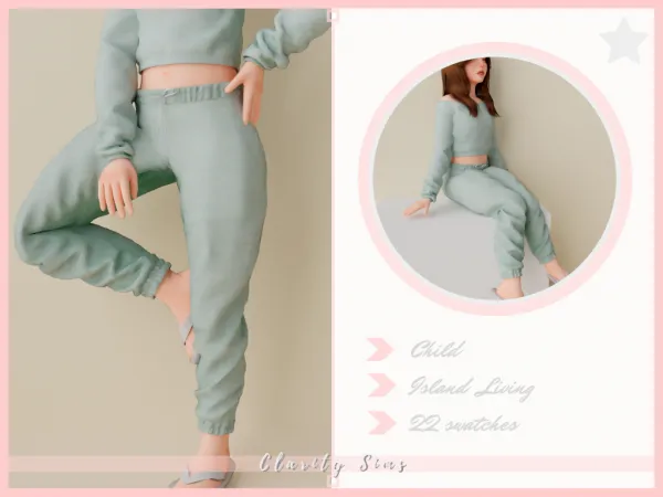 Alpha Elen Pants Child - The Sims 4 Custom Content