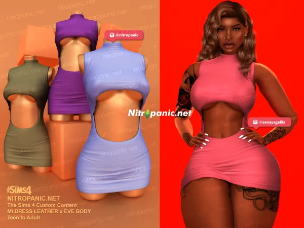Alpha O Dress - The Sims 4 Custom Content