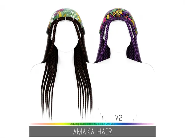 Alpha AMAKA HAIR - The Sims 4 Custom Content
