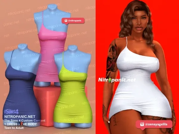 Alpha 1 Dress - The Sims 4 Custom Content