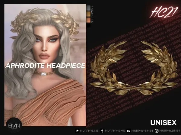 Alpha Aphrodite Headpiece [HC21] - The Sims 4 Custom Content