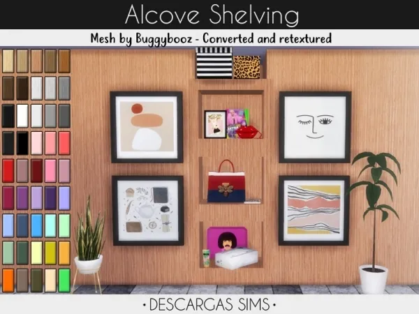 Alpha Alcove Shelving - The Sims 4 Custom Content