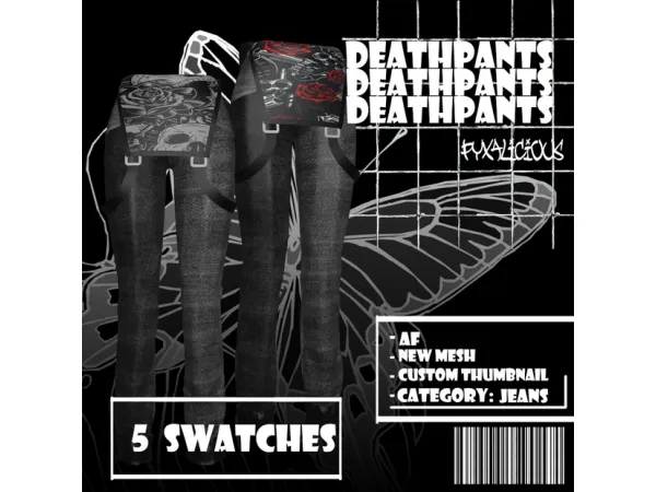 Alpha death pants by pyxalicious - The Sims 4 Custom Content