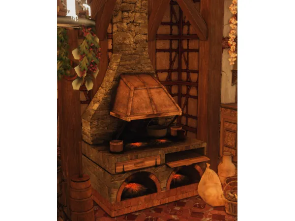 Alpha TheSenseMedieval Functional Medieval Stoves - The Sims 4 Custom Content