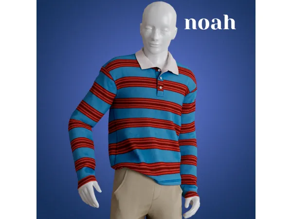 Alpha Noah polo - The Sims 4 Custom Content