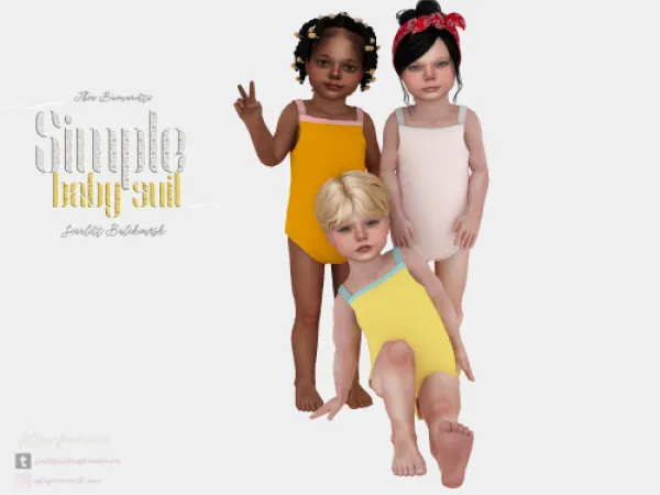 Alpha [Scarlett Bulckowisk] Simple Baby Suit - The Sims 4 Custom Content