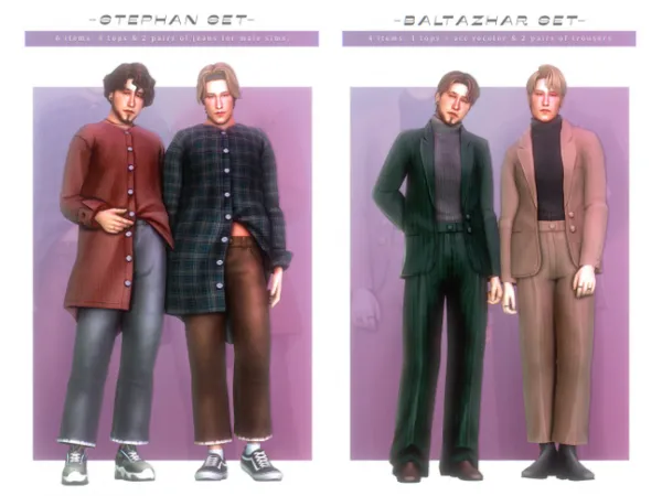 Maxis Match Stephan Baltazhar Set by AdrienPastel - The Sims 4 Custom Content