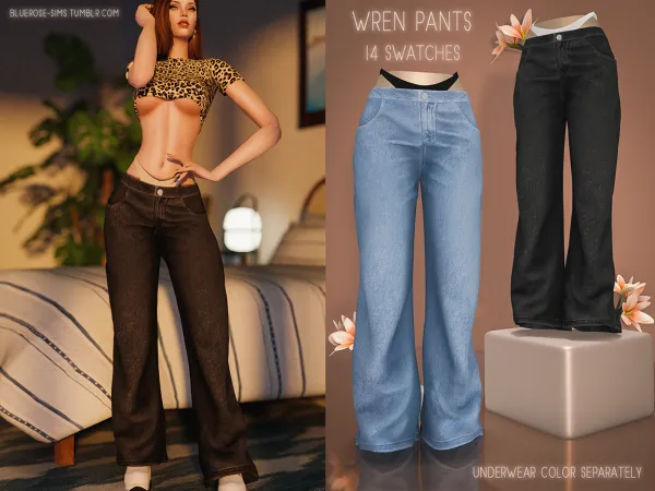 Alpha Wren Pants BRsims - The Sims 4 Custom Content