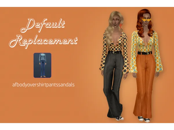 DEFAULT_afovershirtpantssandals - The Sims 2 Custom Content