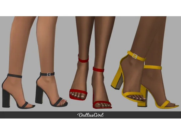 Mix Hillary Sandals by DallasGirl - The Sims 4 Custom Content