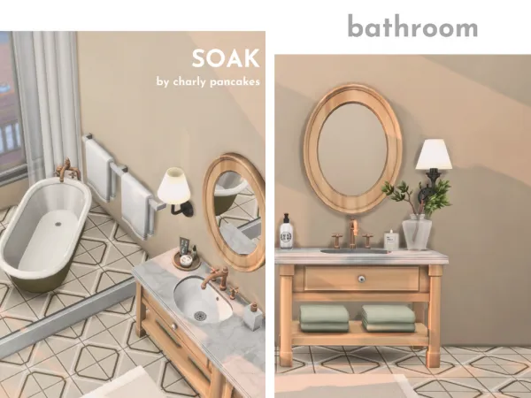 Maxis Match soak stuff pack by CharlyPancakes - The Sims 4 Custom Content