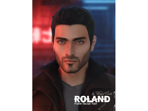 Maxis Match Roland (Facial hair) by Wistful Castle - The Sims 4 Custom Content