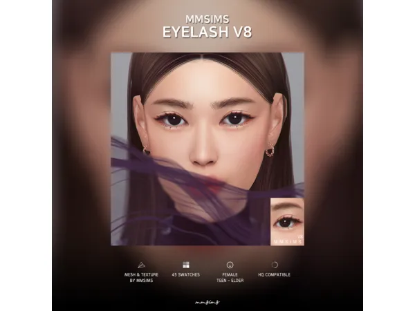 Mix MMSIMS Eyelash v8 by MMSIMS updated - The Sims 4 Custom Content