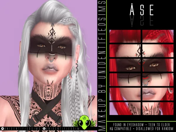 Mix Åse Viking Makeup - The Sims 4 Custom Content