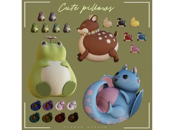 Mix pack Cute pillows (early access 121121) - The Sims 4 Custom Content