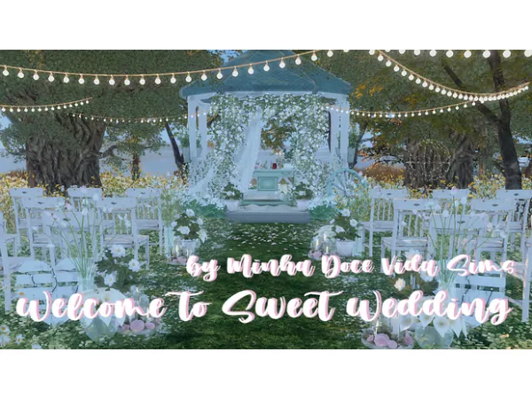 Maxis Match Sweet Wedding files free by Minha Doce Vida Sims - The Sims 4 Custom Content