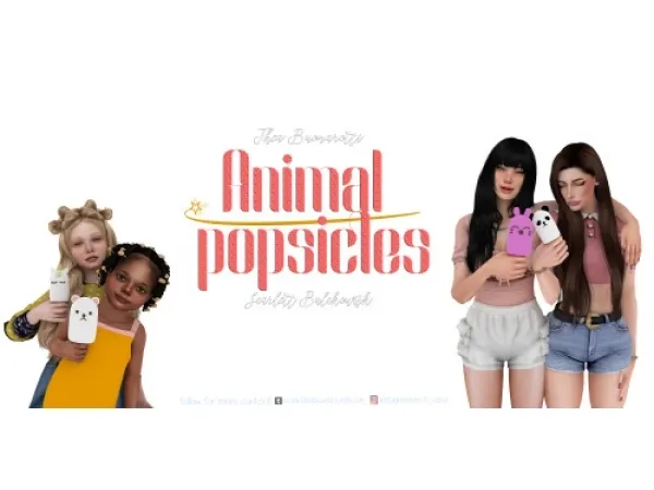 Mix [Scarlett Bulckowisk] Animal Popsicles - The Sims 4 Custom Content