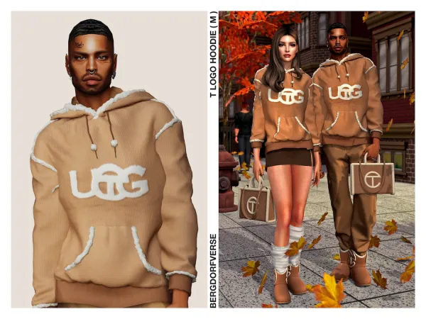 Alpha T Logo Hoodie ( M ) - The Sims 4 Custom Content