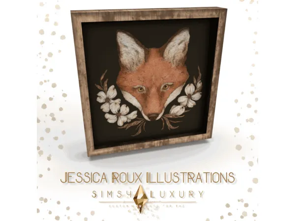 Mix Jessica Roux Illustrations by Sims4Luxury - The Sims 4 Custom Content