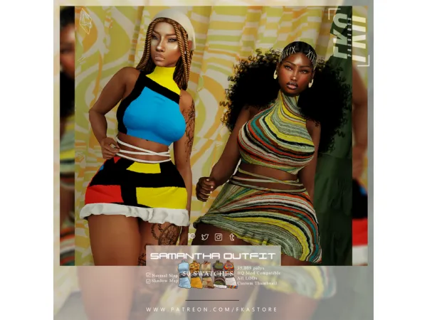 Alpha Samantha Outfit by FKA - The Sims 4 Custom Content