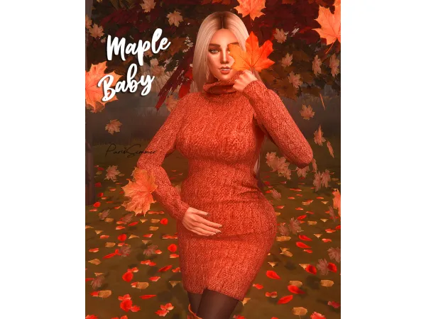 Mix Maple Baby 5 single pregnancy poses by Paris Simmer - The Sims 4 Custom Content
