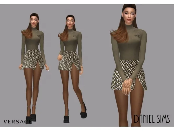 Alpha Ariana Grande in Versace - The Sims 4 Custom Content
