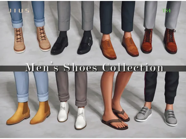Mix Men's shoes collection Part 1 sims by Jius - The Sims 4 Custom Content