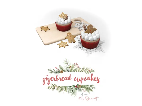 Maxis Match Gingerbread Cupcakes - The Sims 4 Custom Content