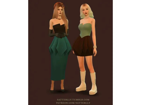 Maxis Match Lantern dress Zara ( to ) by satterlly - The Sims 4 Custom Content