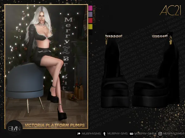 Alpha Victoria Platform Pumps [AC21 Day 3] - The Sims 4 Custom Content