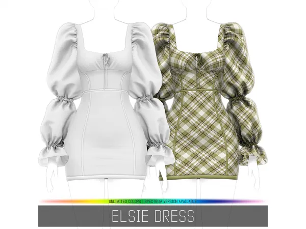 Alpha ELSIE DRESS - The Sims 4 Custom Content