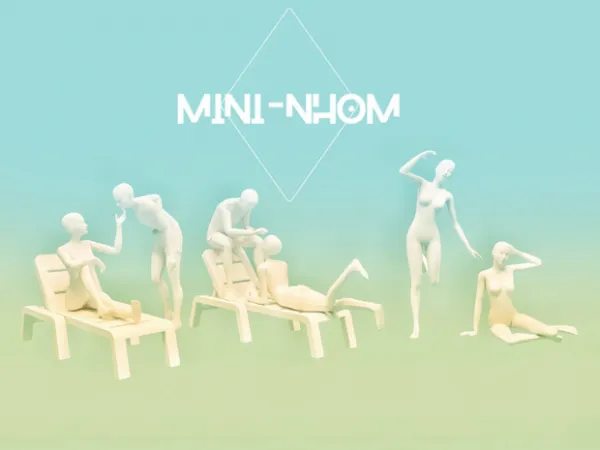 Mix We on the beach Nhom by Mini - The Sims 4 Custom Content