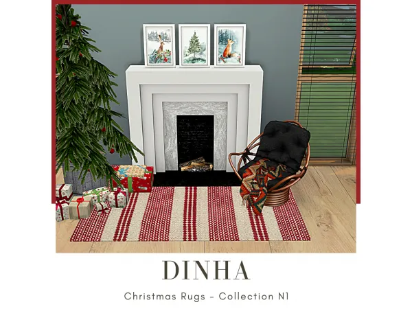 Maxis Match Christmas Rug - The Sims 4 Custom Content