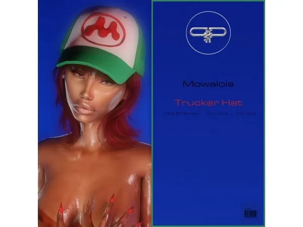 Alpha PLASTICsimz Trucker Hat - The Sims 4 Custom Content