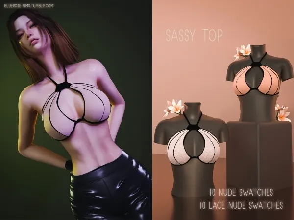 Alpha Sassy Top BRsims - The Sims 4 Custom Content