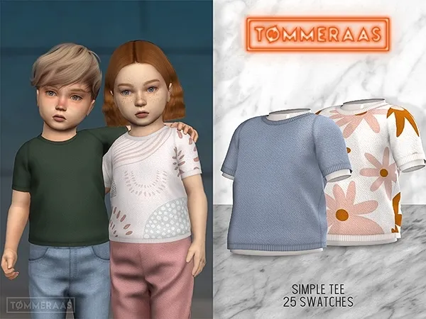 Alpha TØMMERAAS Simple Tee (24) - The Sims 4 Custom Content
